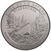¼ Dollar "Washington Quarter" Frank Church River of No Return Wilderness - Silver 5 oz Bullion, United States, 2019 reverse image
