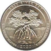 ¼ Dollar "Washington Quarter" Salt River Bay National Historical Park and Ecological Preserve, U.S. Virgin Islands, United States, 2020 reverse image