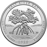¼ Dollar "Washington Quarter" Salt River Bay National Historical Park and Ecological Preserve, U.S. Virgin Islands, United States, 2020 reverse image