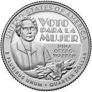 ¼ Dollar "Washington Quarter" Nina Otero-Warren, United States, 2022 reverse image