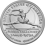 ¼ Dollar "Washington Quarter" Maria Tallchief, United States, 2023 reverse image