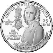25 Cents "Washington Quarter" Dr. Mary Edwards Walker, United States, 2024 reverse image