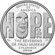 25 Cents "Washington Quarter" Rev. Dr. Pauli Murray, United States, 2024 reverse image