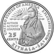 25 Cents "Washington Quarter" Zitkala-Ša, United States, 2024 reverse image