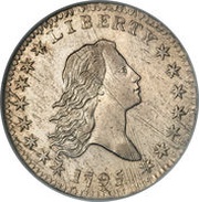 ½ Dollar "Flowing Hair Half Dollar" small eagle obverse image