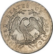 ½ Dollar "Flowing Hair Half Dollar" small eagle reverse image