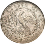 ½ Dollar "Draped Bust Half Dollar" small eagle, United States, 1796-1797 reverse image