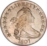 ½ Dollar "Draped Bust Half Dollar" Heraldic eagle obverse image