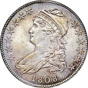 50 Cents / ½ Dollar "Capped Bust Half Dollar" obverse image
