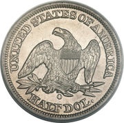 ½ Dollar "Seated Liberty Half Dollar" with date arrows, United States, 1854-1855 reverse image