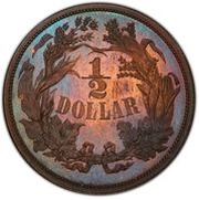½ Dollar "1859" Pattern; copper, United States, 1859 reverse image