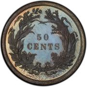 ½ Dollar "1859" Pattern; silver, United States, 1859 reverse image