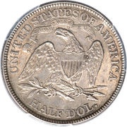 ½ Dollar "Seated Liberty Half Dollar" with motto, United States, 1866-1873 reverse image
