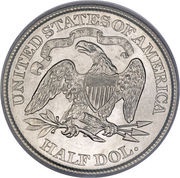 ½ Dollar "Seated Liberty Half Dollar" with motto, with date arrows, United States, 1873-1874 reverse image