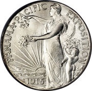 ½ Dollar Panama-Pacific Exposition obverse image