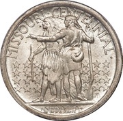 ½ Dollar Missouri Commemorative, United States, 1921 reverse image
