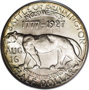 ½ Dollar Vermont Sesquicentennial, United States, 1927 reverse image