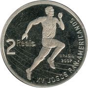 2 Reais XV Pan-American Games obverse image