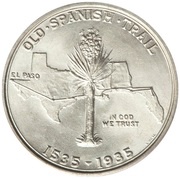 ½ Dollar Old Spanish Trail, United States, 1935 reverse image