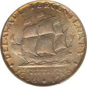 ½ Dollar Delaware Tercentenary, United States, 1936 reverse image