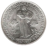 ½ Dollar Roanoke Island, United States, 1937 reverse image