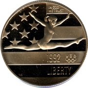 ½ Dollar 1992 Olympics, United States, 1992 obverse image