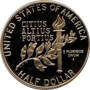 ½ Dollar 1992 Olympics, United States, 1992 reverse image