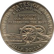 ½ Dollar Civil War Battlefields reverse image
