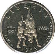 ½ Dollar Atlanta Olympics - Basketball obverse image