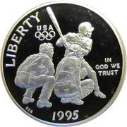 ½ Dollar Atlanta Olympics - Baseball obverse image