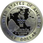 ½ Dollar Atlanta Olympics - Baseball reverse image