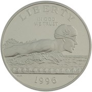 ½ Dollar Atlanta Olympics - Swimming obverse image