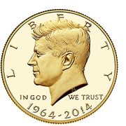 ½ Dollar 50th Anniversary of Kennedy Half Dollar: Gold Issue obverse image