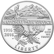 ½ Dollar 100th Anniversary of the National Park Service obverse image