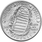 ½ Dollar 50th Anniversary of Apollo 11 obverse image