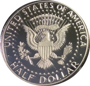 ½ Dollar "Kennedy Half Dollar" Silver Proof Issue, United States, 2019-2024 reverse image
