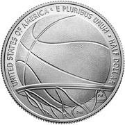 ½ Dollar Basketball Hall of Fame, United States, 2020 reverse image