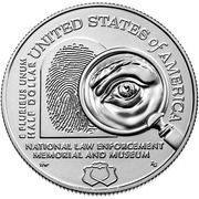 ½ Dollar National Law Enforcement Memorial and Museum, United States, 2021 reverse image