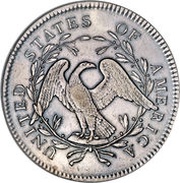 1 Dollar "Flowing Hair Dollar", United States, 1794-1795 reverse image