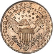 1 Dollar "Draped Bust Dollar" Heraldic eagle reverse image