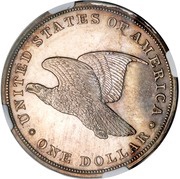 1 Dollar "1836 Gobrecht Dollar" Pattern; silver reverse image