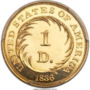 1 Dollar "Gold Dollar" Pattern reverse image