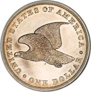 1 Dollar "Gobrecht Dollar", United States, 1836-1839 reverse image