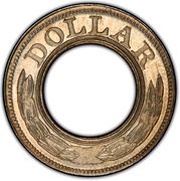 1 Dollar "1852 Gold Dollar" Pattern; silver, United States, 1852 reverse image
