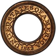 1 Dollar "1852 Gold Dollar" Pattern; copper-nickel obverse image