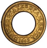 1 Dollar "1852 Gold Dollar" Pattern; brass obverse image