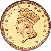 1 Dollar "Large Indian Head" Type 3 obverse image