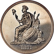 1 Dollar "1871 Dollar" Pattern; silver obverse image