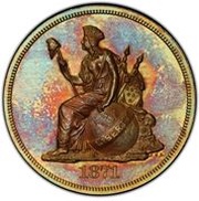 1 Dollar "1871 Dollar" Pattern; copper obverse image