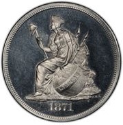 1 Dollar "1871 Dollar" Pattern; aluminium obverse image